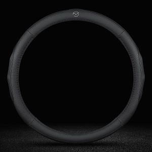 TVVXIO Couvre Volant Voiture, pour Mazda CX-3 /CX-30 /CX-4 /CX-5 /CX-50 /CX-60 /CX-8 /CX-9 Couvre de Volant Voiture Antidérapant Respirant Souple, Couvre Volant en Cuir,C (jiahaiwang, neuf)