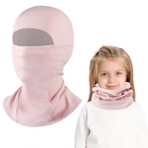 UOCAI Cagoule Enfant D'Hiver Thermique, Multifonction Coupe Masque de Ski Cyclisme, Casquette Bonnet Chapeau Avec Cache-cou, pour Gar&ccedil;ons et Filles Sports D'Hiver en Plein Air (Rose) (dixunting, neuf)