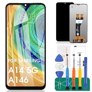 pour Samsung Galaxy A14 5G LCD Display pour Samsung A14 Screen Replacement pour Galaxy A14 Touch Digitizer A146U/A146P Repair Kits Without Frame(Black，Not for SM-A146B) (friendlychinese, neuf)