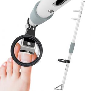 ILOKNZI Coupe-ongles avec manche long pour les ongles de pied difficiles &agrave; atteindre &ndash; ciseaux &agrave; ongles incurv&eacute;s pour les seniors, les personnes en surpoids et les personnes &agrave; mobilit&eacute; r&eacute;duite. (M (GloryBull, neuf)