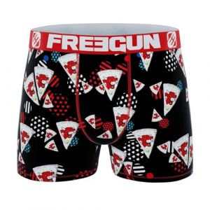 FREEGUN Boxer Homme Microfibre La Vache Qui rit (XXL, Black 2) (FUN_HEAD, neuf)