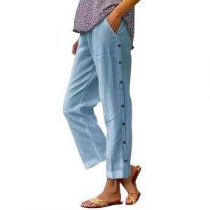 Pantacourt Femme, Pantalon de Pyjama Femme, Pantalon randonnée, Jogging Baggy, pantalonfemme, Pantacourt, Lin, Leggings, Vetements Mode, Tenues de Sport, Jogging Baggy, Legging Minceur, Legging Yoga (wumingzhibei, neuf)