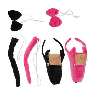 Hemobllo 2ensembles Serre- Oreilles De Cheval Pour Adultes Queue Et Ensemble D&eacute;guisement Cheval Accessoires Pour Cheveux Oreilles Animaux Pour F&ecirc;tes Th&egrave;me Jungle Et D&eacute;guisements Ferme (Leopolerd, neuf)