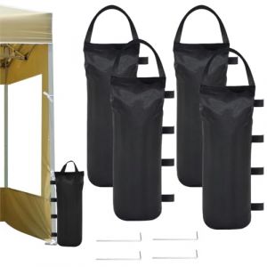 Lot de 4 Sac Lestage Tonnelle, Poids de Lestage Tonnelle avec Pique de Sol, Oxford 800D, Sac de Sable pour Lester, Poids tonnelle Pliante pour Tentes, Abris de Camping, Parasols, Tentes de Plage (RENhailong, neuf)