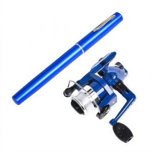 BBASILIYSD Kit de canne &agrave; p&ecirc;che stylo, canne &agrave; p&ecirc;che de poche, mini canne t&eacute;lescopique de poche avec moulinet, canne &agrave; p&ecirc;che t&eacute;lescopique pliable portable, kit combin&eacute; de moulinet de canne &agrave; p&ecirc;che (Wang Binhao, neuf)