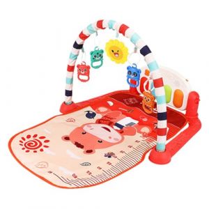 Tapis d &eacute;veil Musical B&eacute;b&eacute;, Tapis de Jeu B&eacute;b&eacute; Gym, Tapis de Jeu &eacute;paissi B&eacute;b&eacute; Avec 5 Jouets D'&eacute;ducation Pr&eacute;coce, Arche de Jeu Centre de Jeux B&eacute;b&eacute; Fitness Piano, Cadeau Naissance Fille et Gar&ccedil;on (Surakey, neuf)
