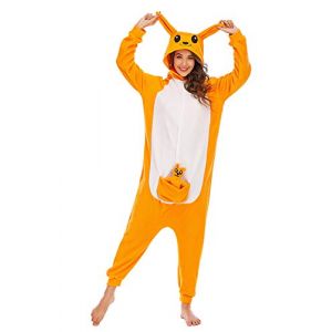 BGOKTA Pyjama Animaux Adulte Kangourou Costume Cosplay Unisexe Onesies V&ecirc;tements De Nuit Halloween Animal Pyjama Femme Homme,L (Maikewo-EU, neuf)