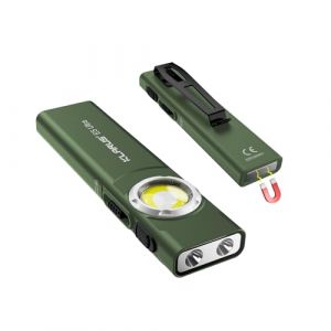 klarus Lampe torche E5 Ultra, 800 lumens, lampe de poche EDC ultra-mince &agrave; triple &eacute;clairage, rechargeable par USB avec clip et fixation magn&eacute;tique, id&eacute;ale pour la randonn&eacute;e et le camping. (Klarus&reg; EU Store, neuf)
