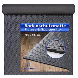 Tapis de protection du sol 200&times;100 cm en EVA &ndash; antid&eacute;rapant anti bruit 7 mm pour tapis de course, home trainer v&eacute;lo elliptique, musculation &ndash; tapis fitness, gym, yoga (HDhomeart, neuf)