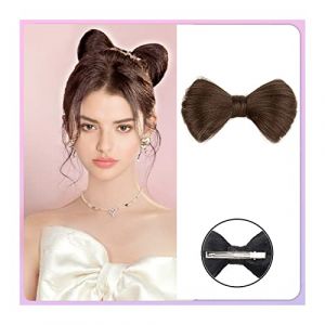 Postiche Chignon Pince à chignon synthétique en forme de nœud papillon dans le postiche Mode Chignon Coiffe Faux cheveux avec épingles à cheveux Accessoires for cheveux for femmes filles Postiche Chev (mengliouzhou, neuf)