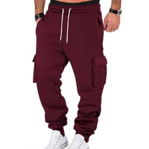 uxxnjfg Pantalon Cargo Homme Travail Tactique Militaire Pantalon Chino Homme Randonnée Grande Taille Habillé Sportswear Stretch Imperméable Multipoches Pant Jardinage Chasse Survêtement Wine L (uxxnjfg, neuf)