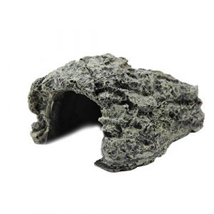 HEEPDD Cachette Reptile, Caverne pour Reptile Terrarium Tortue Terrestre Plate-Forme Cachette Abri pour Tortue pour Petits Lézards Tortues Amphibiens Poisson (Petit) (frenma, neuf)