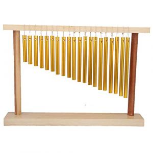 Carillon Éolien 20 Tons 38,5x27,9x4cm/15,2x11x1,6 po avec Marteau, Carillon à Percussion 20 Notes, Carillon de Table à Une Rangée, Instrument de Percussion Musical avec Maillet pour Bar (YuchooesEU, neuf)