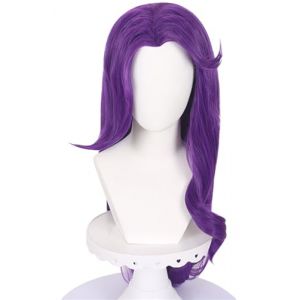 Kolegrial Rarity Cosplay Perruque Femme Violet 90CM Long Boucles Ondulées Perruque Déguisement Licorne Rarity Halloween Carnaval Fête Mascarade Costume Accessoires Anime Show Wig (shenzhenshixiningkeji, neuf)