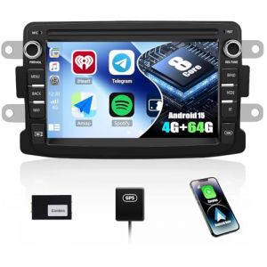 [8-Core 4+64G] CAMECHO Android 15 Autoradio pour Renault Dacia Logan Duster Sandero Lodgy Capture Symbol Lada Xray, DSP Carplay sans Fil Navi, 7" Bluetooth Radio Auto WiFi GPS RDS Mirror Link+Canbus (Icamecho, neuf)