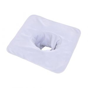 Serviettes de Massage pour Table de Massage, Serviette de Spa avec Trou pour Le Visage,Housse de Table de Massage Douce pour Beauté, Coussin pour I'appui-Tête de La Table Massage, 35x 35cm, Blanc (Grand Plaisir 360, neuf)