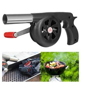 FireAngels Souffleur d'air manuel pour barbecue, souffleur de feu de barbecue, outil de manivelle pour la cuisine en plein air, pique-nique, camping (HAxianghui08, neuf)
