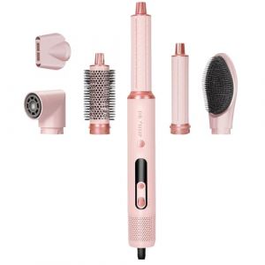 Dryhsip Brosse Soufflante 6 en 1, Brosse Chauffante Brushing et Air Styler avec T&ecirc;tes Amovibles (fer Volumatrice, Lissante, Boucleur,), Seche Cheveux de Voyage L&eacute;gers pour Femmes et Hommes (Dryhsip, neuf)