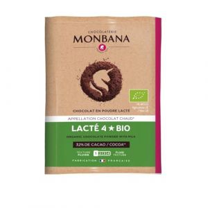 Chocolat Monbana Lact&eacute; 4 &Eacute;toiles Bio - 20 sachets de 30g (HOP CAFE, neuf)