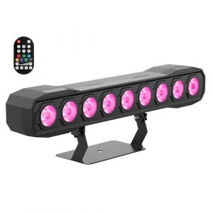 9 RGBW LED Wall Washer Éclairage de Scène 60W, Barre Lumineuse Effet Projecteur Avec Télécommande DMX512 Strobe Disco Lumière de Fête Pour Mariage DJ Extérieur Noël (BILIN-STORE, neuf)