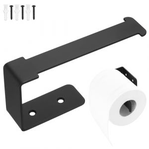 Support Papier Toilette Mural, Porte Rouleau Papier Devidoir Derouleur Papier Toilette Murale en Acier INOX Noir pour Cuisine Salle de Bain WC (BATENGKEJI, neuf)