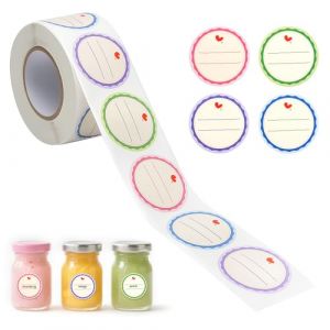 &Eacute;tiquettes Autocollantes pour Bocaux de Confiture 640 Autocollants Ronds Fait Maison Adh&eacute;sives Personnalisables Parfaites pour Pots de Confiture Conserves Cadeaux &Eacute;criture Facile Sans R&eacute;sidus (caixianli, neuf)