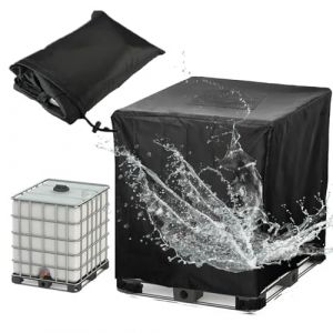 Imperméable Bâche Cuve 1000l /800L/600L/300L ,Bache pour Reservoir Eau de Pluie, 210D Oxford Housse de Protection Container Cuve IBC d'eau de Pluie ,Anti-Poussière (Size:800L : 120*80*116CM,Color: (dingzhuanbaihuo(品牌已备 跟卖必投), neuf)