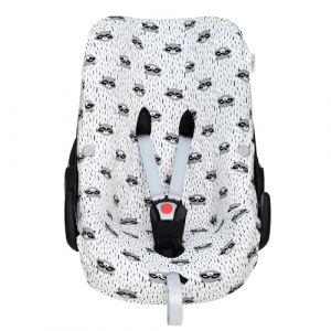 JYOKO Kids Housse en coton pour siège de voiture compatible avec Maxi-Cosi Pebble (Raccoon, Pebble Pro I-Size) (JYOKO, neuf)