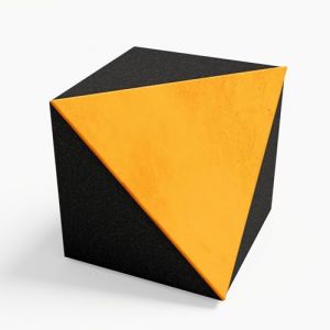 Lot de 2 pi&egrave;ges &agrave; basse d'angle en velours &laquo; TRICUB-Сinematic &raquo; pour montage dans un coin sous le plafond et le mur | D&eacute;coration insonorisante | Couleur : [TRICUB-TRAP | Jaune] (ATB-SOUND, neuf)