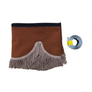 KramTruck Rideau de camion avec franges, pare-soleil pour camion, protection solaire pour toutes les marques de camions, bronze, franges marron clair (KRAM-TRUCK Poland, neuf)