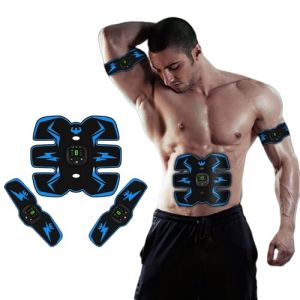 MEIION PowerFit – Pack d'électrostimulation pour Abdos, Bras et Jambes Stimulateur Musculaire Électrique, Ceinture EMS Portable pour Entraînement Abdominal, Modes Multiples et Intensité Réglable (YUEZX, neuf)