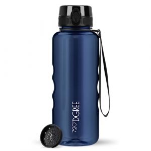720&deg;DGREE Gourde 1,5l &ldquo;uberBottle&ldquo; +Tamis &agrave; Fruits, crystalClear - Sans BPA, Anti-fuite - Bouteille d'Eau XL - Water bottle, Bidon id&eacute;ale pour Sport, Gym, Randonn&eacute;e, Camping, Universit&eacute;, Yoga, Travail (Kaave, neuf)