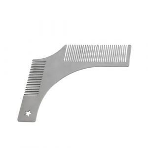 Healeved Outil De Pochoir À Barbe Pour Hommes Peigne À Barbe En Acier Inoxydable De Haute Qualité Tondeuse À Barbe Guide Outils De Nivellement De Cheveux Doublure De Barbe (Accompany JY, neuf)