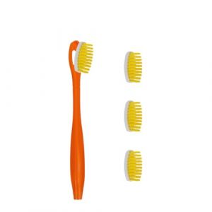 [EHOP] Pack Brosse à Dents Rechargeables Compatibles | Convient à Enfant | Fabriqué en France | Dentaire Écolo (Orange) (Ehop !, neuf)