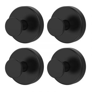 Crochet à vide en acier inoxydable pour douche, salle de bain, cuisine, porte en verre, miroir, carreaux de céramique - loofah, serviette, manteau, robe de salle de bain,5PCS,Black (zjcvv, neuf)