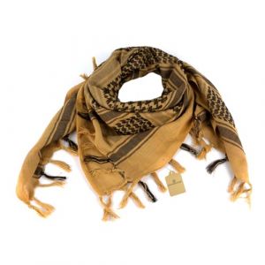 FOCUHUNTER Shemagh militaire tactique D&eacute;sert Keffieh &Eacute;charpe T&ecirc;te Cou &Eacute;charpe Coton 43x43 pouces Color&eacute; &Eacute;charpes Arabe Wrap avec Gland pour Hommes et Femmes (sable) (FOCUHUNTER, neuf)