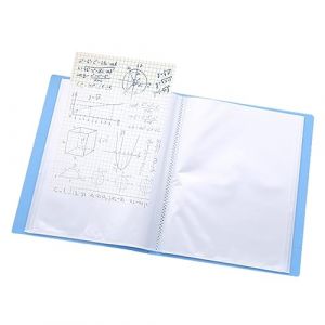 Jorzer Porte-vues A5 en polypropylène avec 60 pochettes transparentes, bleu, 22 x 16 cm, capacité de 120 feuilles (UJiMaoYi, neuf)