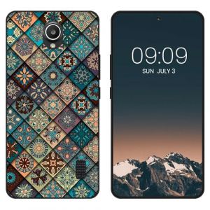 WUACYEAMING Noir Coque pour Huawei Y635, Haute Qualit&eacute; TPU Silicone Mince Souple Antichoc Bumper avec Cadre en Bois &agrave; Carreaux Motif Dessin Mat Case (WUACYEAMING, neuf)