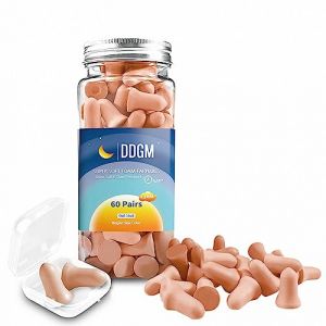 DDGM x122 boules quies, bouchon d'oreille pour dormir anti bruit en mousse ultra-douce. Remedies anti ronflement 38dB. Forme de cloche ergonomique plus confortable pour un meilleur sommeil. (MindGap, neuf)