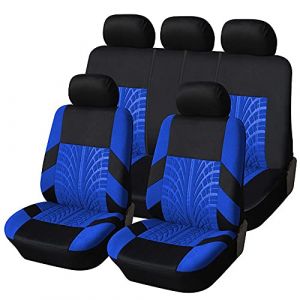 GKXTLTONG Voiture Ensembles de Housses de Siège pour Seat Ibiza IV Hatchback 2008-2017, Respirant Antidérapant Tissu Protection pour Sièges de Voiture,A/Blue-A/5-seats Full Set (jvxinlou, neuf)