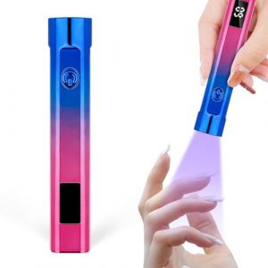 LOPHE Lampe UV Ongles Gel, Mini Lampe &agrave; Ongles LED UV 3W Petite Lampe UV Ongles Gel USB Portable Lampe UV Ongles Gel Lampe S&egrave;che-Ongles de Salon Parfait pour Toutes les Gels, D&eacute;grad&eacute; Bleu-Rouge (Botoo, neuf)