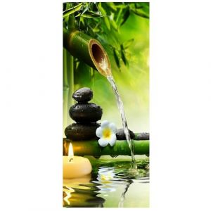 DCIDBEI Peinture Diamant Orchid&eacute;es 50x110 cm Paysage Fleurs Orchid&eacute;es Broderie Diamant Orchidee Peinture sur Toile par Num&eacute;ros Orchid&eacute;es Bambou Diamond Painting Zen Orchidee Paysage (BEIMIN, neuf)