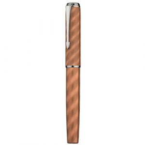 Hongdian A9 Stylo plume &agrave; grande pointe extra fine n&deg; 8 avec alimentation en &eacute;bonite, design unique avec convertisseur rechargeable et &eacute;tui en m&eacute;tal, motif moir&eacute; marron (Eorfa Direct, neuf)