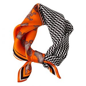 Aufeel Foulard léger 100 % soie de mûrier pour femme, petit carré de 53,3 cm, tour de cou avec motifs imprimés, emballage cadeau, Small (TechGeniusDepot, neuf)