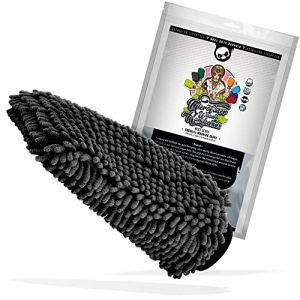 Nuke Guys Gant de Lavage en Chenille XL - Gant de Lavage de Voiture en Microfibre Ultra Douce - Microfiber Wash Mitt - pour Un Lavage de Voiture sans Peluches et sans Rayures - Noir (motodox GmbH, neuf)