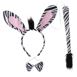 LRXIYODE - Oreilles De Z&egrave;bre D&eacute;coratif Accessoire Cheveux Cosplay Z&egrave;bre D&eacute;guisement F&ecirc;te Animali&egrave;re Coiffe Photo (XPWU, neuf)