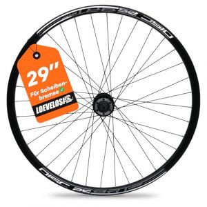 Jante avant de VTT 26" 27,5" 29" - Roue avant pour frein à disque - 6 trous - Jante et moyeu en aluminium - 36 rayons - Noir - Vélo avant pour VTT - Vélo de ville (26") (JABs Products, neuf)