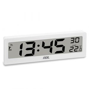 ADE Horloge radiopilotée numérique avec Affichage de la température | très Grands Chiffres | écran Bien lisible | Blanc (GRENDS GmbH – Great Brands & Trends, neuf)