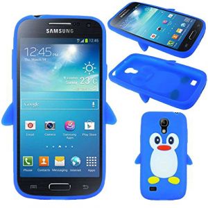 ebestStar - Coque Compatible avec Samsung S4 Mini Galaxy GT-i9190, i9192, i9195 Etui Housse Silicone Gel TPU Souple Pingouin, Bleu [Appareil: 124.6 x 61.3 x 8.9mm, 4.3''] (ebestPro-fr, neuf)