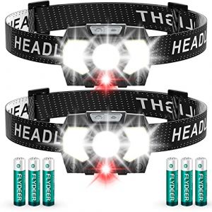 Lsnisni Lampe Frontale LED à Piles AAA (Incluses), 2 Pièces 1500 Lux Torche Frontale Puissante, 7 Modes et Lumiere Rouge, Etanches IPX5 pour Enfants et Adultes Camping, Jogging, Pêche (BZ-EU, neuf)